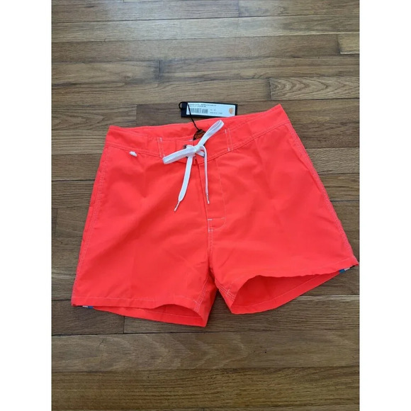 Sundek Swim Trunks Men's Fluo Orange Rainbow Size 29 - Picture 1 of 6